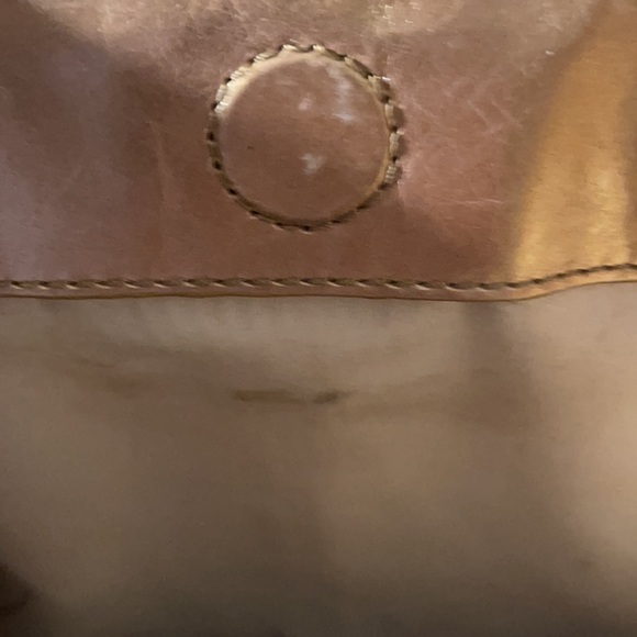 Gold Alfani Leather & wood purse or clutch - Picture 5 of 6